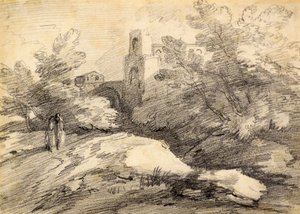 風景（鉛筆） 作： Thomas (attr. to) Gainsborough