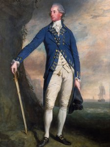 サー・ジョージ・モンタグ大尉（1750-1829）、1780-90年頃（キャンバスに油彩） 作： Thomas (attr.to) Beach