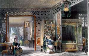 ランクのある女性の私室と寝室、中国、1843年