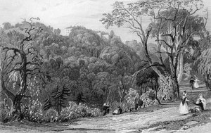 キャッスルエデンホール、ダーラム、1833年 作： Thomas Allom