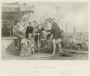 中国の猫商人 作： Thomas Allom