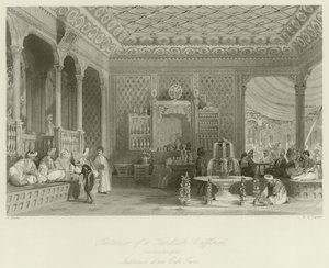 トルコのカフィネットのインテリア 作： Thomas Allom
