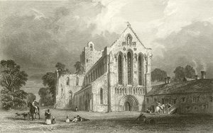 Llanercost修道院、カンバーランド 作： Thomas Allom