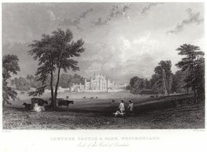 ウェストモーランドのローザー城と公園 作： Thomas Allom