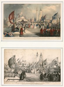 1831年8月1日、ロンドンブリッジの開通式 作： Thomas Allom