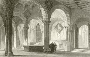 ダラム大聖堂のウエストエンド、ガリラヤ 作： Thomas Allom