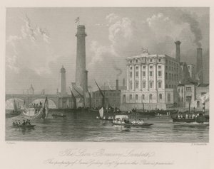 ランベスのライオン醸造所 作： Thomas Allom