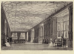 ロングギャラリー、ハドンホール、ダービーシャー 作： Thomas Allom