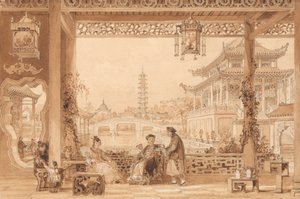 北京の官邸のテラス 作： Thomas Allom