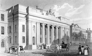 マンチェスターの市庁舎、リチャードウィンクルスによって刻まれた1829 作： Thomas Allom