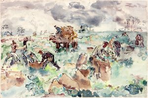 カートキャベツ（紙の上にbcとWC） 作： Thomas Barclay Hennell