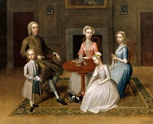 ブリュースター一家のグループの肖像画（1736年）