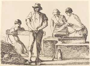 タイルメーカー、1803年。 作： Thomas Barker
