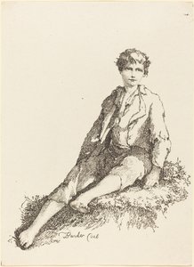 座っている少年、1803年。 作： Thomas Barker