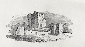「イギリスの鳥と四足動物の歴史」の城跡 作： Thomas Bewick