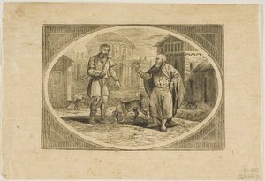 寓話：犬に噛まれた男 作： Thomas Bewick