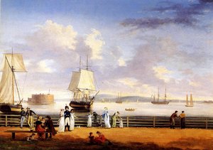ニューヨーク港、1810年頃