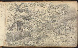 Álbum de Estudos de Paisagens e Figuras: Estrada Rural perto de Potten End 作： Thomas Bradshaw