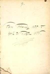 トーマス・バトラー・ガンのダイアリー-第7巻5ページ、1855年～1856年 作： Thomas Butler Gunn