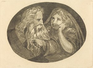 リアとコーデリア 作： Thomas Butts, Jr. after William Blake
