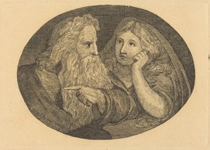 リアとコーデリア 作： Thomas Butts, Jr. after William Blake