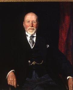 Sir William Nicholsonin muotokuva, n. 1935-1936 (öljy kankaalle) 作： Thomas Cantrell Dugdale