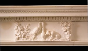 ジョージ2世の彫像付き煙突、1755年頃（大理石）（941027-9も参照 作： Thomas Carter