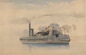 トゥイッケナムのドレッジャー、1874 年 9 月 22 日 作： Thomas Charles Leeson Rowbotham
