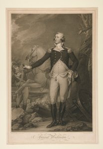 トレントンの戦いでのジョージ・ワシントン (1792) 作： Thomas Cheesman