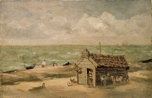 海辺の漁師小屋（19世紀初頭 作： Thomas Churchyard
