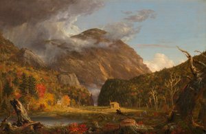 ホワイトマウンテンのノッチ（クロフォードノッチ）と呼ばれるマウンテンパスの眺め 作： Thomas Cole