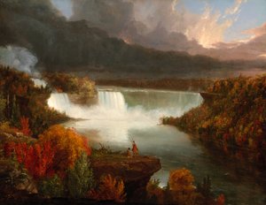 ナイアガラの滝の遠景 作： Thomas Cole