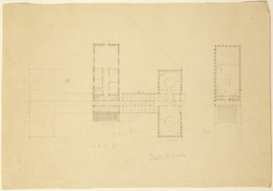 オハイオ州議会議事堂のグランドプラン、1838年頃 作： Thomas Cole