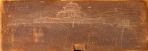 オハイオ州議会議事堂の設計図、c。 1838年。 作： Thomas Cole