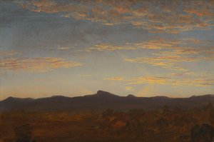 「キャッツキルクリーク」の研究、c.1844-5（木の油） 作： Thomas Cole