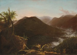 キャッツキルの日の出 作： Thomas Cole