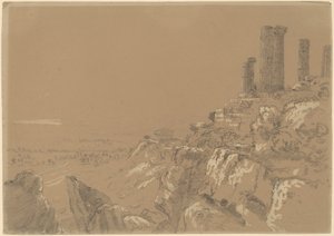 ジュノ神殿、ルキナ神殿、コンコルディア神殿 - シチリア島アグリジェント 作： Thomas Cole