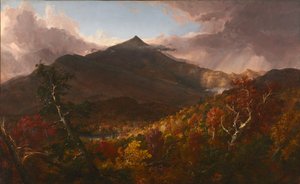 嵐の後、ニューヨーク州エセックス郡シュルーン山の眺め 作： Thomas Cole