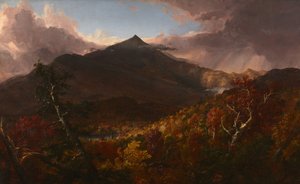 嵐の後のニューヨーク州エセックス郡シュローン山の眺め 作： Thomas Cole