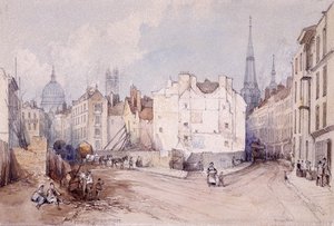 キャノン ストリート、ロンドン、1851 年 作： Thomas Colman Dibdin