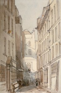 変更路地、ロンドン市、1850 作： Thomas Colman Dibdin