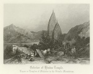 ヒンドゥー寺院の外観 作： Thomas Colman Dibdin