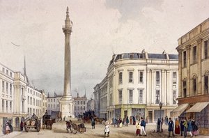 モニュメント、ロンドン、c1855 作： Thomas Colman Dibdin