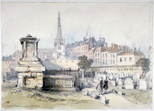 バンヒル フィールド、フィンズベリー、イズリントン、ロンドン、c1860 からのバンヒル ロウの眺め。