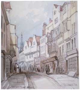 ホリウェル ストリートの眺め、ウェストミンスター、ロンドン、1851 年。 作： Thomas Colman Dibdin