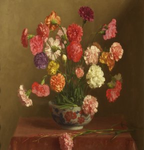 カーネーション」1929年頃（油彩・キャンバス 作： Thomas Cooper Gotch