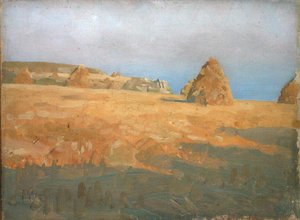 Golden Grain（油彩・ボード） 作： Thomas Cooper Gotch