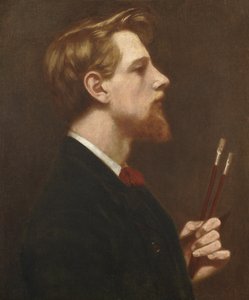 2つの正方形のブラシを使用した自画像、c.1880