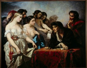 金への愛。トマス・クチュール（1815-1879）の絵画 作： Thomas Couture