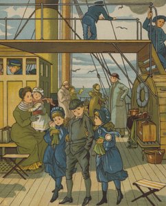 海峡を渡る（カラーリトグラフ 作： Thomas Crane
